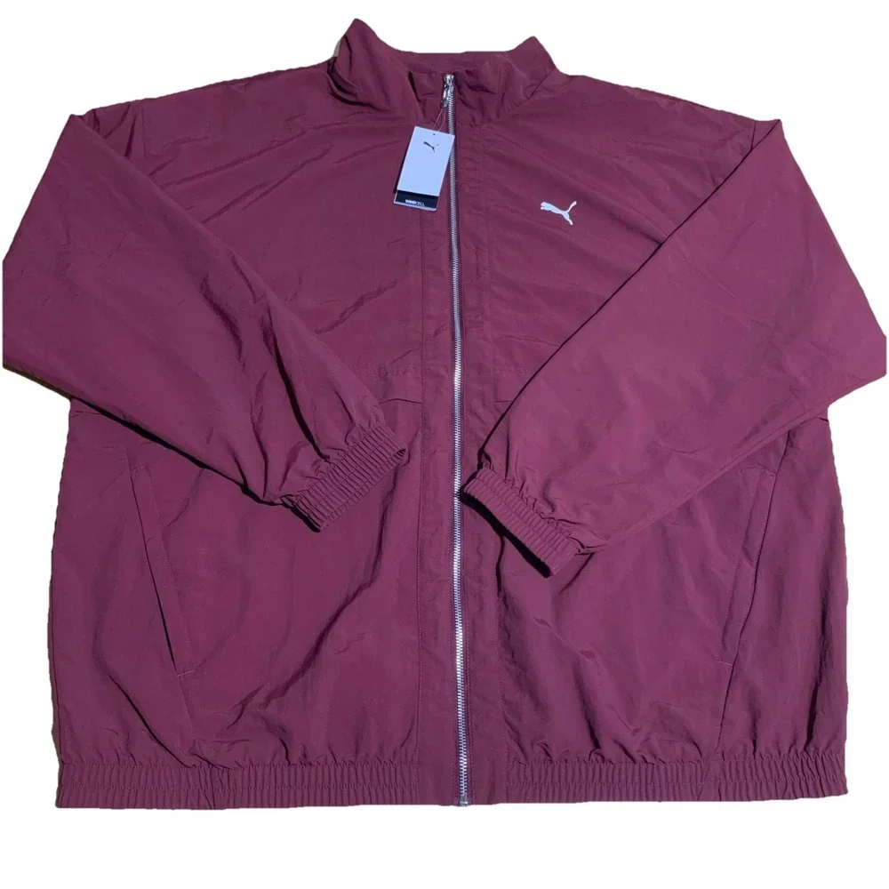 Puma Men's Full Zip Lined Windbreaker Ruby Shimmer Sz XXL 629902-96 NWT